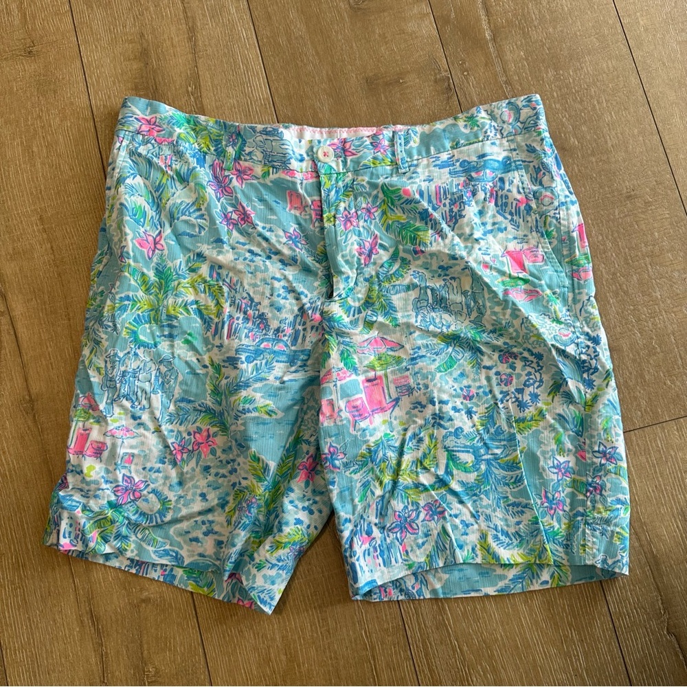 Lilly Pulitzer Men’s Beaumont Stretch Shorts What a Lovely Place 36